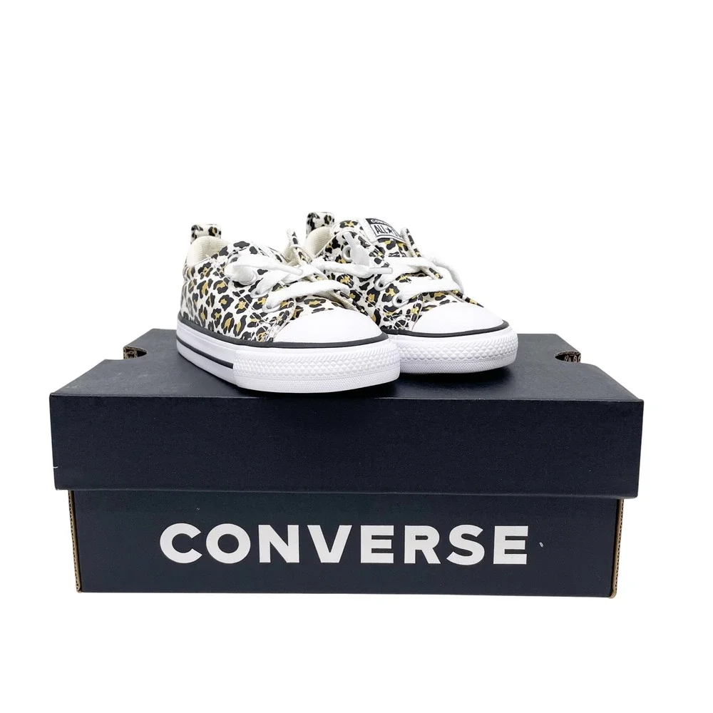 Converse Infant's Egret Metallic Leopard CTAS Street Slip Sneakers Size 5